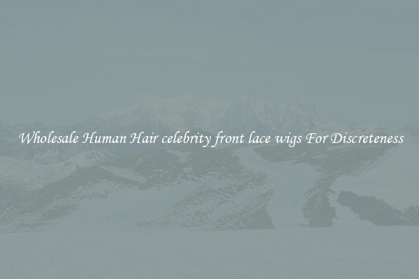 Wholesale Human Hair celebrity front lace wigs For Discreteness