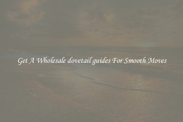 Get A Wholesale dovetail guides For Smooth Moves