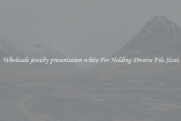 Wholesale jewelry presentation white For Holding Diverse File Sizes