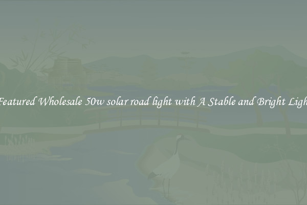 Featured Wholesale 50w solar road light with A Stable and Bright Light