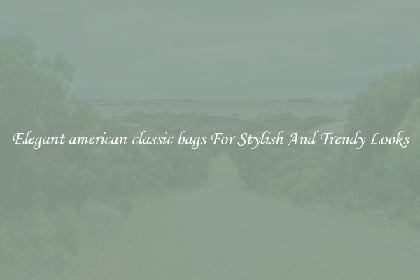 Elegant american classic bags For Stylish And Trendy Looks