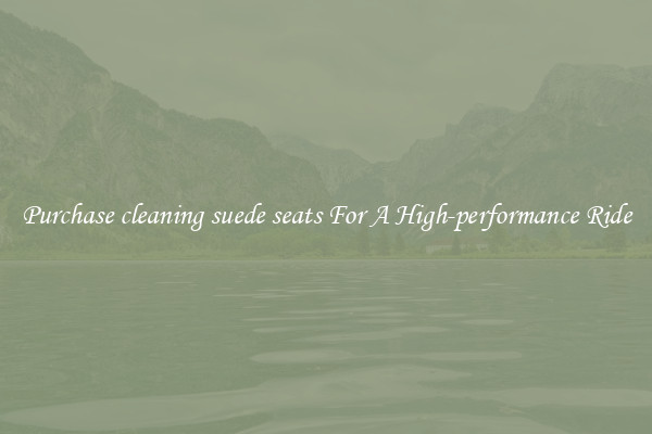 Purchase cleaning suede seats For A High-performance Ride