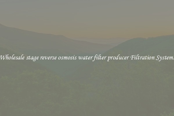 Wholesale stage reverse osmosis water filter producer Filtration Systems