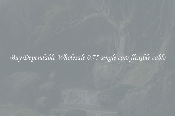 Buy Dependable Wholesale 0.75 single core flexible cable