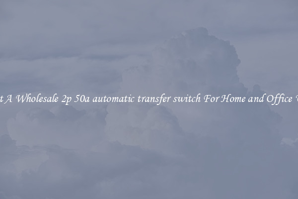 Get A Wholesale 2p 50a automatic transfer switch For Home and Office Use